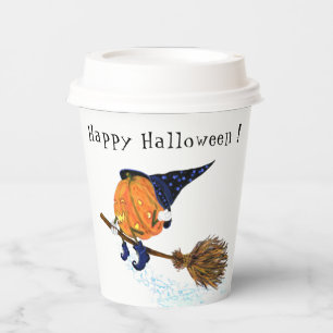 Halloween Hexenkürbis Fying Fynny Paper Cups Pappbecher