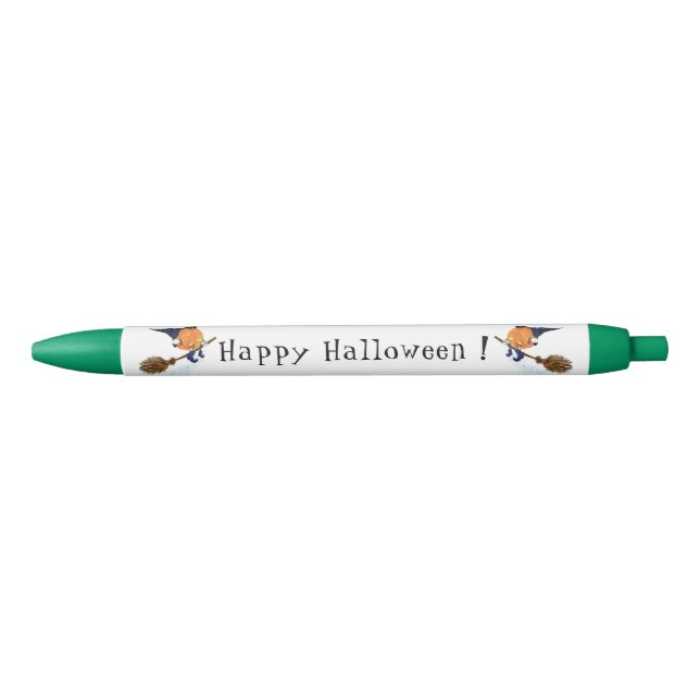 Halloween Hexenkürbis mit Broom Kugelschreiber (Vorderseite)
