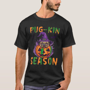 Halloween Hexenmeister Mops Kin Season Pumpkin Fun T-Shirt