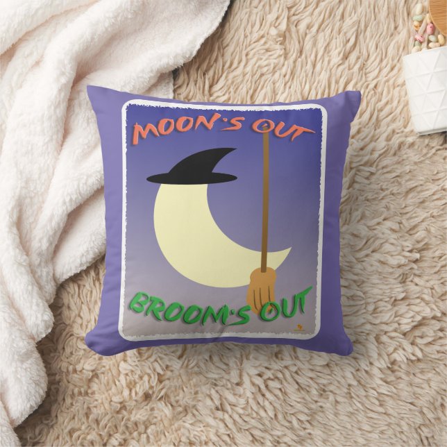 Halloween Hexenmonde Out Brooms-Slogan Kissen (Decke)