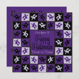 Halloween-Hexenmosaik Einladung