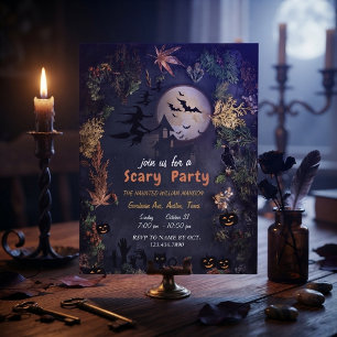 Halloween Hexenparty Nachtplaner Einladung