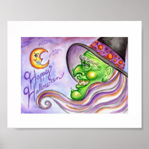 Halloween Hexenposter Poster
