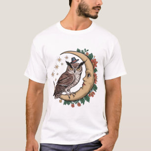 Halloween Hexenschale auf dem Halbmond T-Shirt