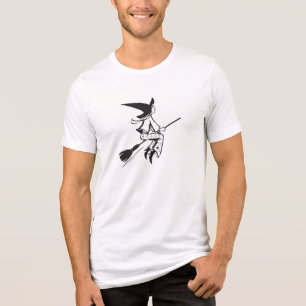 Halloween-Hexenschwarz Zeichnend Tri-Blend Shirt