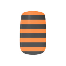 Halloween Hexenstil Orange und Schwarze Streifen