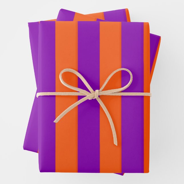 Halloween-Hexenstreifen Geschenkpapier Set (Beispiel)