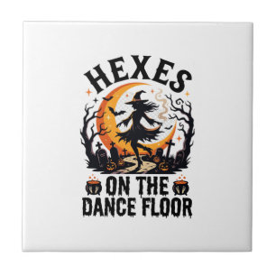 Halloween Hexentanz Nacht Fliese