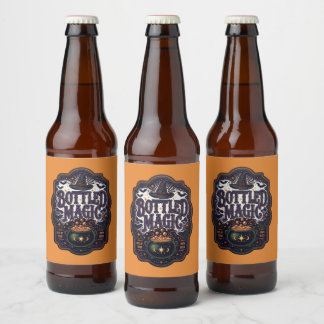 Halloween Hexentrank Klassischer Flaschenzauber Sp Bierflaschenetikett