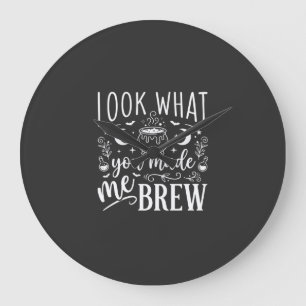 Halloween-Hexentrank Lustiges Potion-Design_1 Große Wanduhr