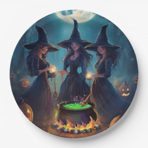 Halloween Hexentrank Pappteller