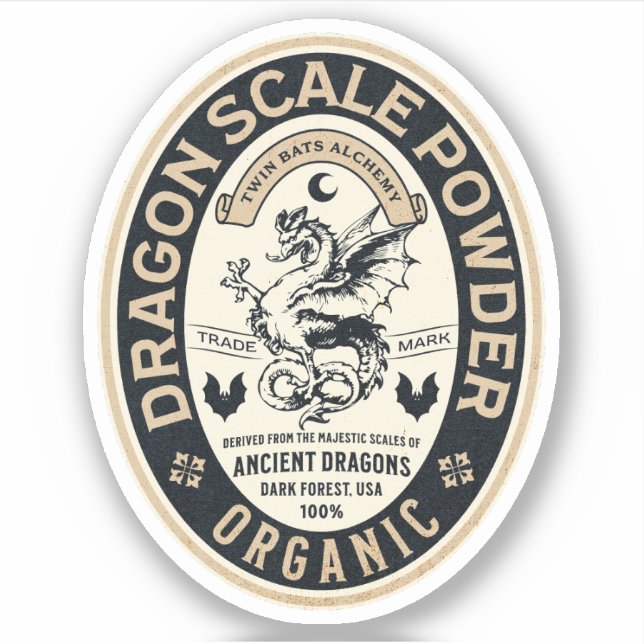 Halloween Hexentränke Apothekarflaschen-Etikett Aufkleber (Vorderseite)