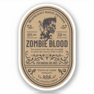 Halloween Hexentränke Apothekarflaschen-Etikett Aufkleber