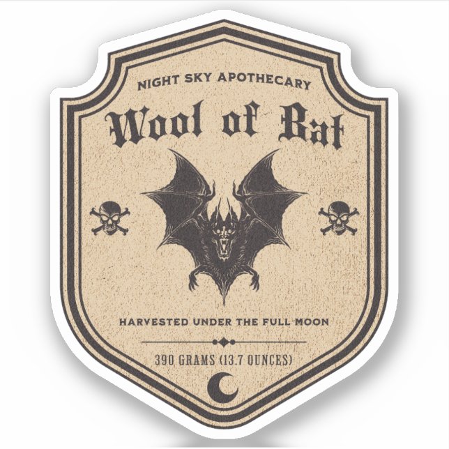 Halloween Hexentränke Apothekarflaschen-Etikett Aufkleber (Vorderseite)