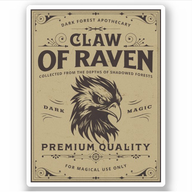 Halloween Hexentränke Apothekarflaschen-Etikett Aufkleber (Vorderseite)