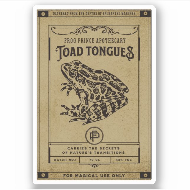 Halloween Hexentränke Apothekarflaschen-Etikett Aufkleber (Vorderseite)