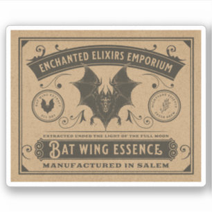 Halloween Hexentränke Apothekarflaschen-Etikett Aufkleber