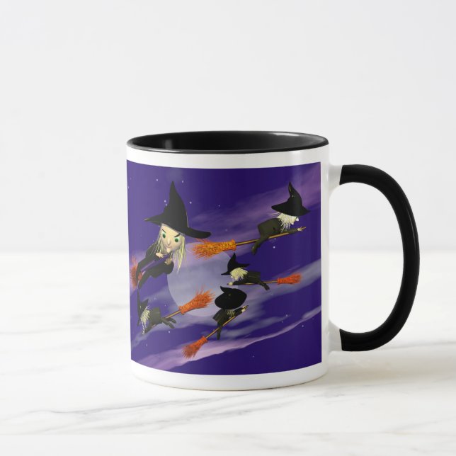 Halloween-Hexenverkehr Tasse (Rechts)