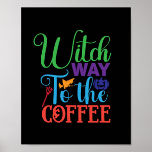 Halloween Hexenweg zum Kaffee Poster