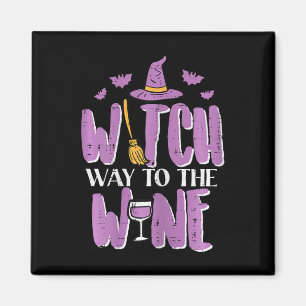 Halloween Hexenweg zur lustigen Pun Costume Party  Magnet