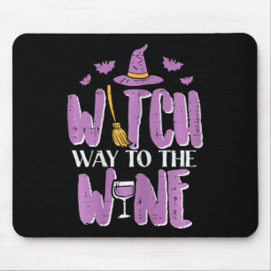 Halloween Hexenweg zur lustigen Pun Costume Party  Mousepad