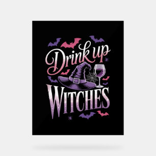 Halloween Hexenwein – Trink aus Acrylschild