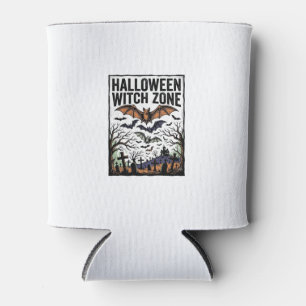 Halloween-Hexenzone Vintage-Friedhofs-Fledermaus-D Dosenkühler
