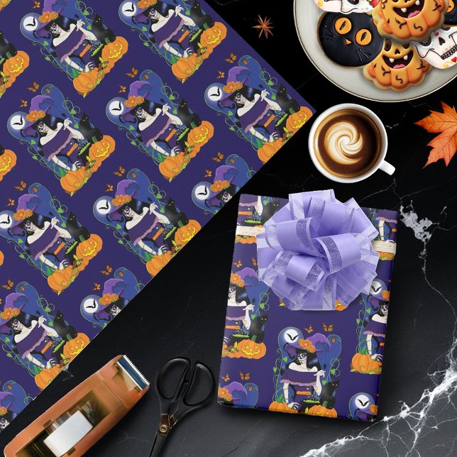 Halloween Hexenzuckerskull Geschenkpapier (Von Creator hochgeladen)
