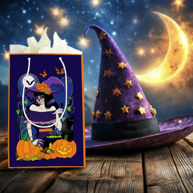Halloween Hexenzuckerskull Mittlere Geschenktüte (Von Creator hochgeladen)