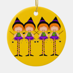 Halloween-Hexeverzierung Keramikornament