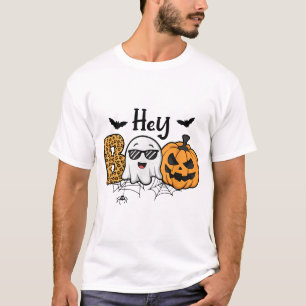 Halloween Hey Boo Ghost Pumpkin Costume Frauen T-Shirt
