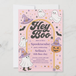 Halloween Hey Boo Niedlich Ghost Geburtstagsparty Einladung