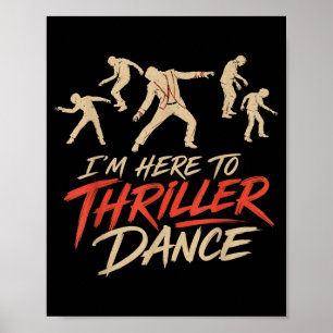 Halloween hier um Thriller-Tanz coole Kostüme Männ Poster