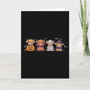 Halloween Highland-Rind  Karte