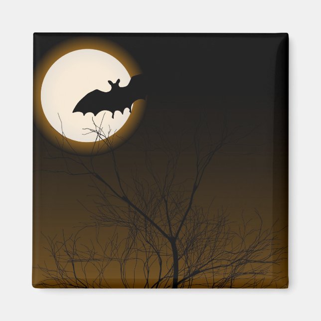Halloween Hintergrund Magnet (Vorne)