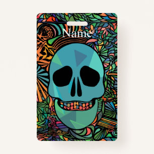 Halloween Hippie Skull Thunder_Cove Ausweis