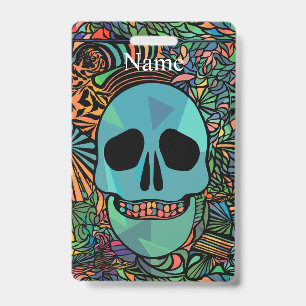Halloween Hippie-Totenkopf Thunder_Cove  Ausweis