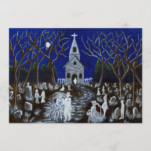 Halloween, Hochzeit, Einladung, Kirche, Geister Einladung