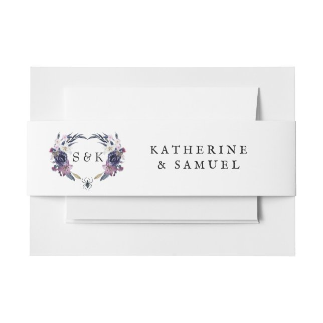 Halloween Hochzeit Einladungsbanderole (Vorderseite Beispiel)