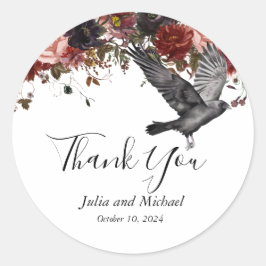 Halloween Hochzeit im Herbst Aquarellfarben Vielen Runder Aufkleber