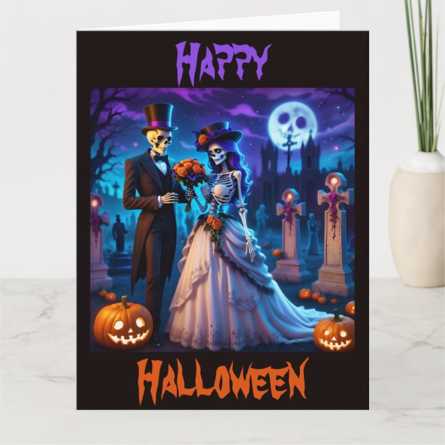 Halloween Hochzeit Karte (Vorderseite)