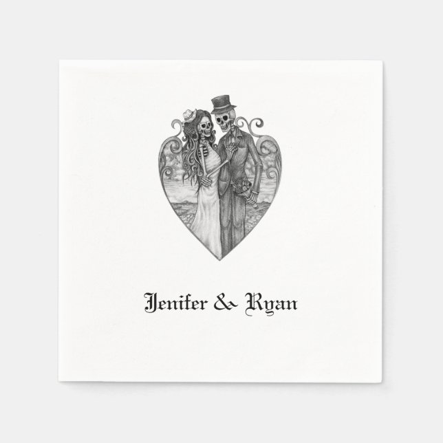 Halloween Hochzeit Napkins Serviette (Vorderseite)