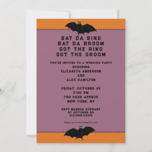 Halloween-Hochzeitsbrautparty-Einladung Einladung