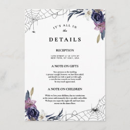 Halloween-Hochzeitsdetails Begleitkarte