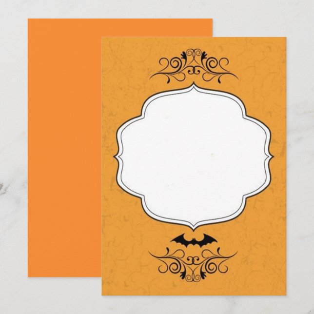 Halloween-Hochzeitseinladung Einladung (Vorne/Hinten)