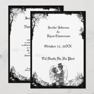 Halloween-Hochzeitseinladung Einladung