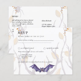 Halloween Hochzeitseinladung Gothic Skulls Lila