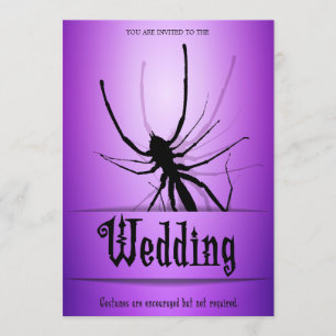 Halloween Hochzeitseinladungen Lila Spider Einladung