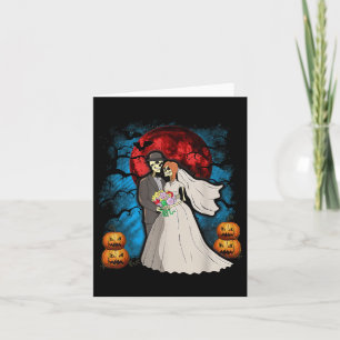 Halloween Hochzeitsgeschenk Skeleton Couple Bride Karte