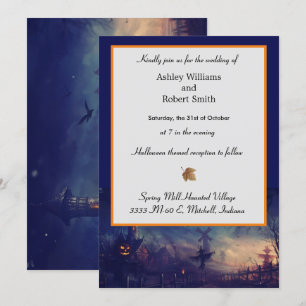 Halloween Hochzeitskarte Spuk Einladung